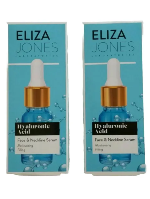 2x ELIZA JONES Hyaluronic Acid Gesichts Hals Serum Hyaluron 2 Packungen NEU OVP