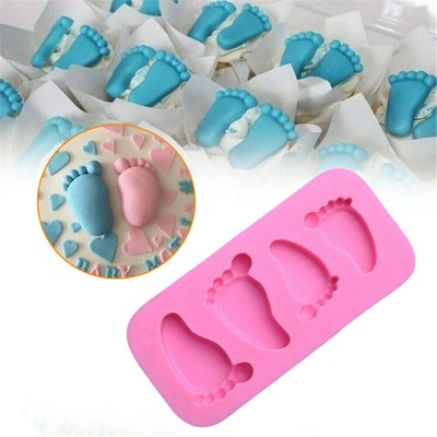 Moule Silicone Pieds Theme Naissance Bebe Pour Bougie Fimo Platre Resine Cire Eur 9 00 Picclick Fr