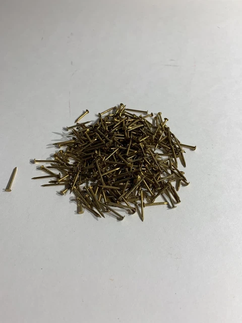 Vintage Brass upholstery nails lot of various sizes 0.25 and 0.5 inch