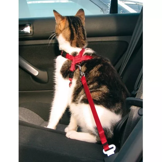 Trixie Cat Car Harness and lead, seat belt travel safety restraint,(1294)