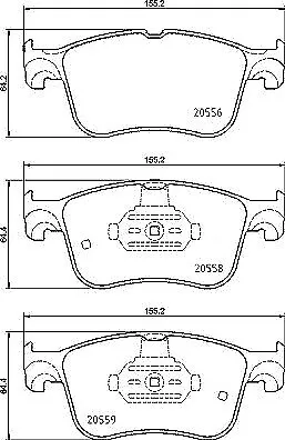 BREMBO Bremsbelagsatz, Scheibenbremse Vorderachse für FORD