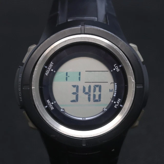 DIVE COMPUTER WATCH Aqualung Calm Solar Black From Japan 002 5937872
