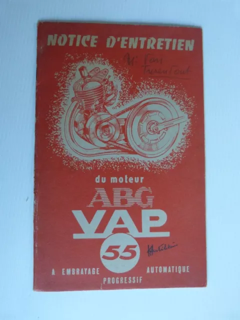 Folleto Instrucciones de Mantenimiento: Motor Abg Vap 55 Desde 1955 Reproducción