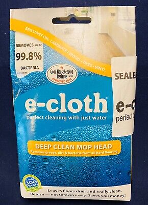 E-Cloth Reusable Deep Clean Mop Head 10621 - Clean With Water - New, Sealed!