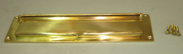 Briefkasten Schlitz - Briefe Zeitungen, Art Klassik , Messing,  neu