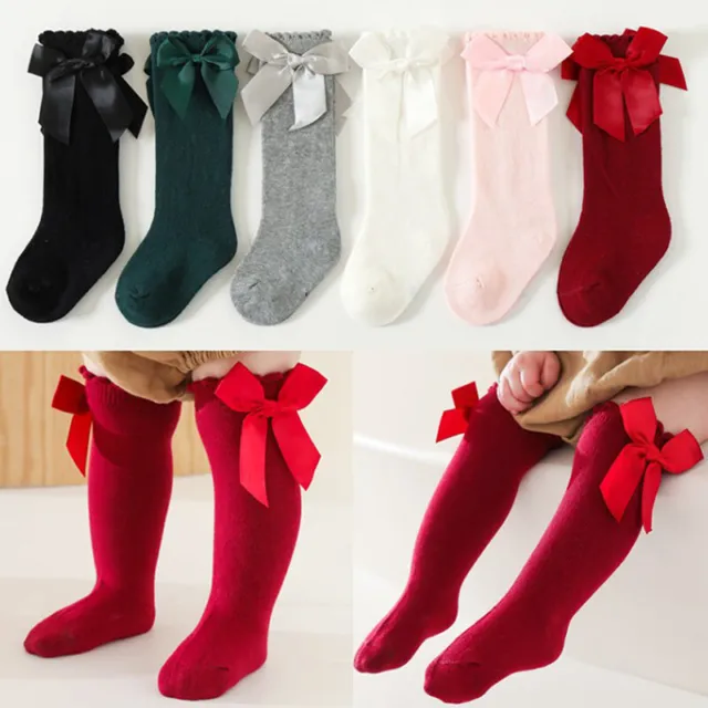 Baby Girls' Socks Fall Baby Big Bow Knee-High Stockings Soft Cute Christmas Sock