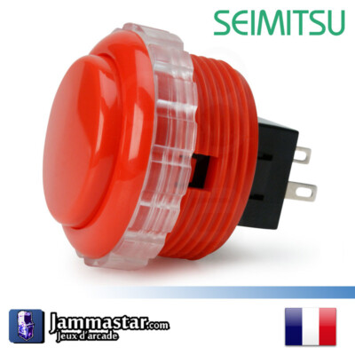Arcade Push Button Rouge Arcade Boutons Seimitsu PS-15 Red 