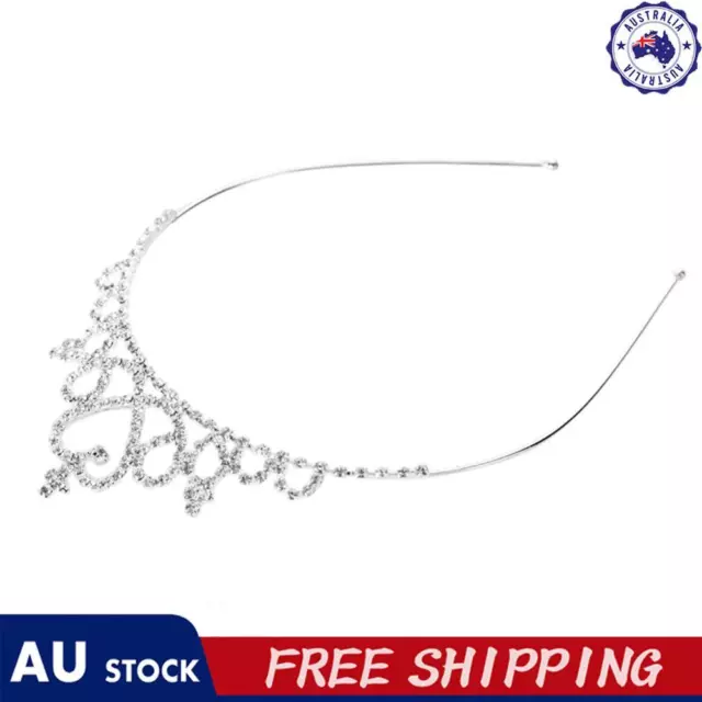 Alloy Rhinestone Crown Hair Accessories Jewelry Silver 12.5x14cm for Women Girls