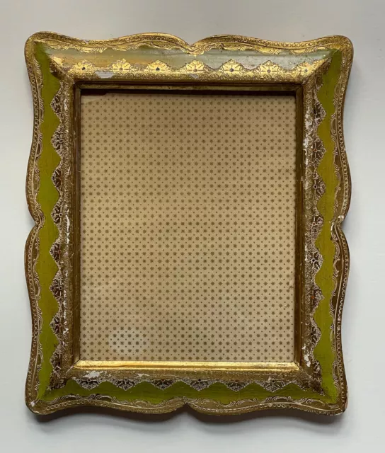 Antique Ornate Wood Frame 26”x 30” Carved Brown /Gold Picture/Artwork 15”x  19”