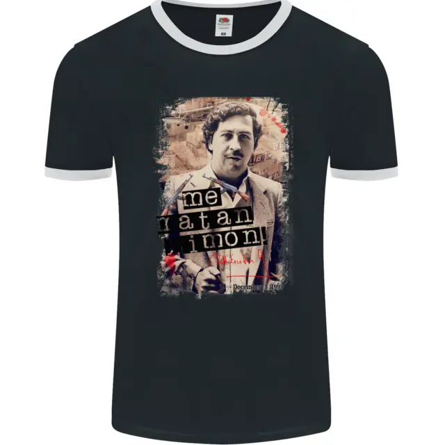 T-shirt Ringer da uomo Pablo Escobar Me Matan Limon fotol