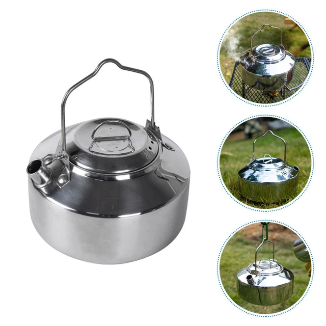 Stainless Steel Water Bottle Camp Coffee Pot Camping Kettle Portable