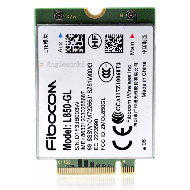 Fibocom L850-GL CAT9 WWAN 4G LTE Module For Thinkpad T480 T480S T490 T495S T590