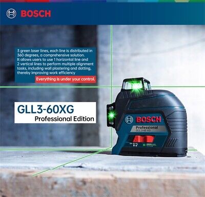 Bosch Laser Level Gll 3-60 Xg 12 Line Green Laser