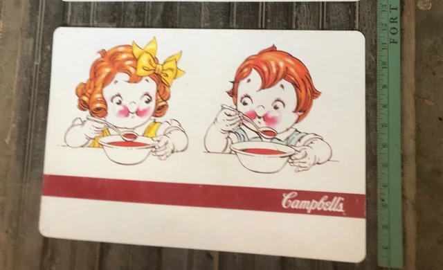 vintage Americana foodie cambell's soup vinyl placemat Kitchen Decor