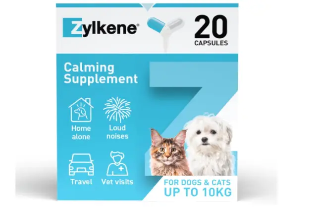Zylkene Calming Supplement for Cats & Dogs up to 10kg 75mg | Helps ease Pet..