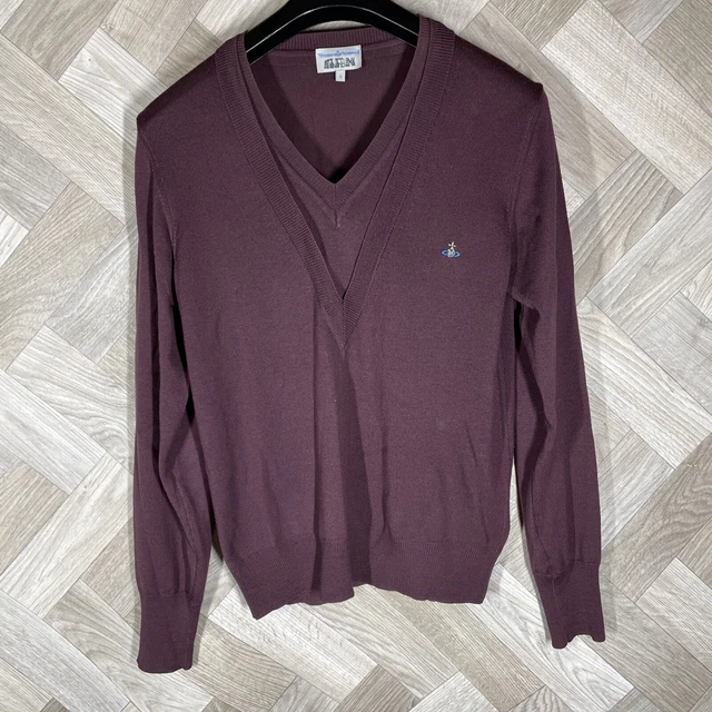 VIVIENNE WESTWOOD MAN Jersey V Neck Double Size Small Rare 59.99