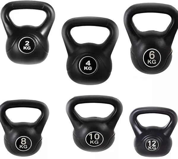 Kettlebell 2 4 6 8 10 12 16 kg pesi per fitness allenamento sport peso palla