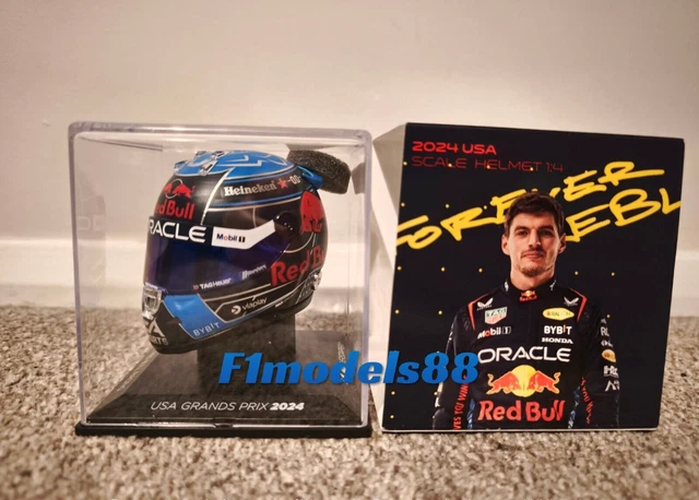 Scale Racing Helmets MAX VERSTAPPEN 1/4 Scale Helmet USA 2024 Red Bull Racing F1 £63.11 ...