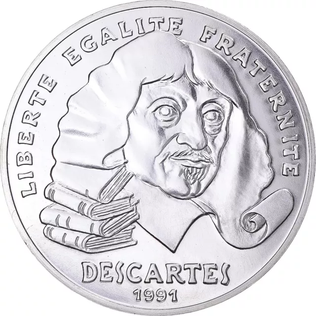 [#340356] Monnaie, France, Descartes, 100 Francs, 1991, Monnaie de Paris, ESSAI,