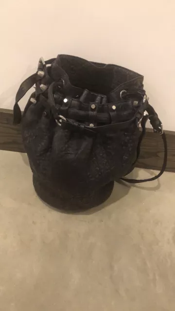 Alexander Wang Diego Bucket Bag Pebbled Leather