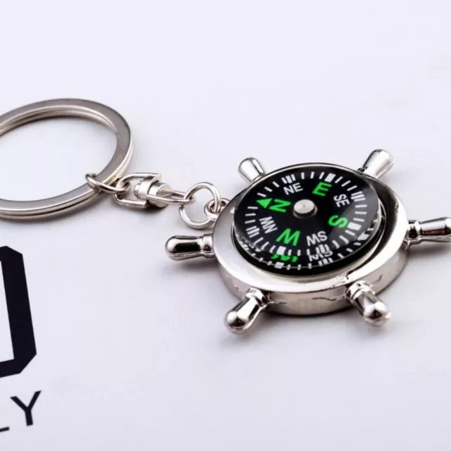 Compass Model Key Ring Rudder Keychain Gifts Alloy Key Chain 2