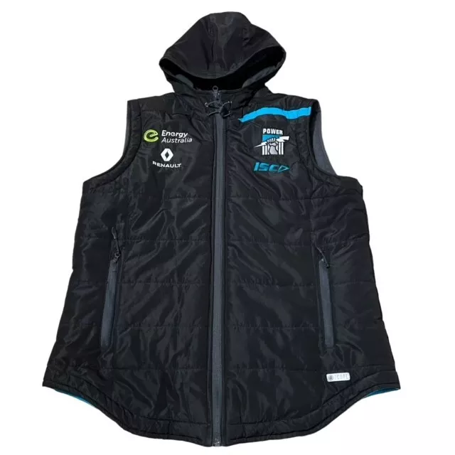 Port Adelaide Power AFL Football Club Men's ISC Sleeveless Full Zip Vest Size L