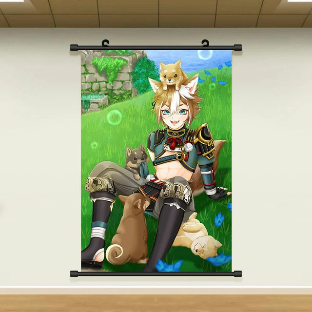 POSTER GENSHIN IMPACT Gorou Cosplay Wall Scroll Art HD Print Decor