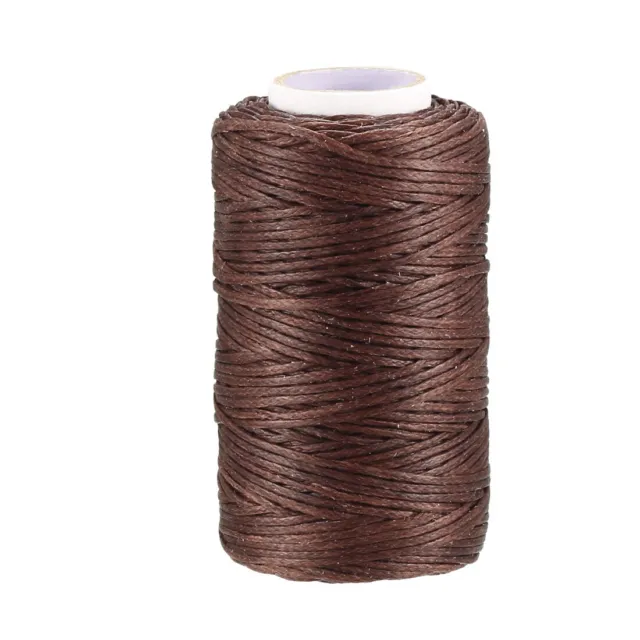 Leather Sewing Stitching Flat Waxed Thread String (150D 1mm 50M, Coffee Color )