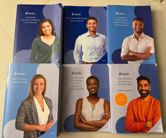 BARBRI JULY 2023, February 2024 MBE, MEE, UBE Bar Prep Books 395.00