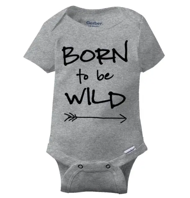 Born To Be Wild Cute Baby Clothes | Newborn G Unisex Baby Infant Romper Newborn