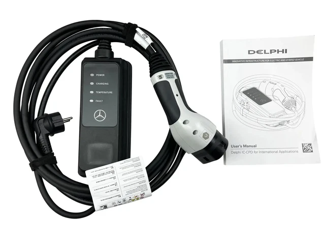 Cavo di ricarica Mercedes Benz con spina Schukos tipo I/F moda originale 2 5 metri 10A