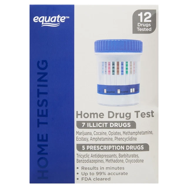 Prueba de drogas casera Equate 12 paneles, 7 medicamentos ilícitos