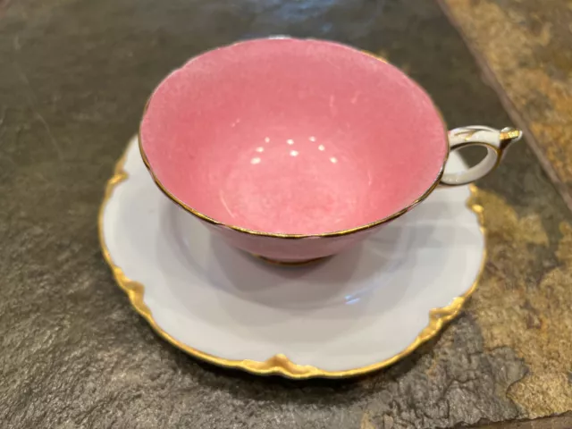 Paragon Fine Bone China Pink Tea Cup and Saucer Footed Teacup Double Warrant