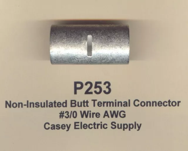 5 Non Insulated BUTT Terminals Connectors Uninsulated #3/0 Wire Gauge AWG MOLEX