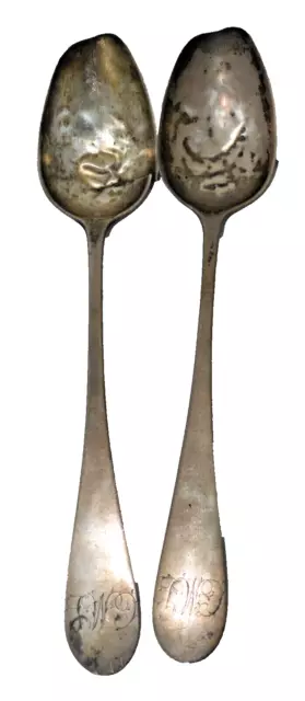 Early 19th Century Spoons, Coin Silver, Monogrammed