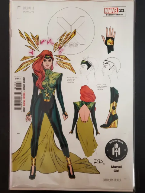 X-Men #21 1:50 Dauterman Jean Grey Design Variant Marvel VF/NM Comics Book