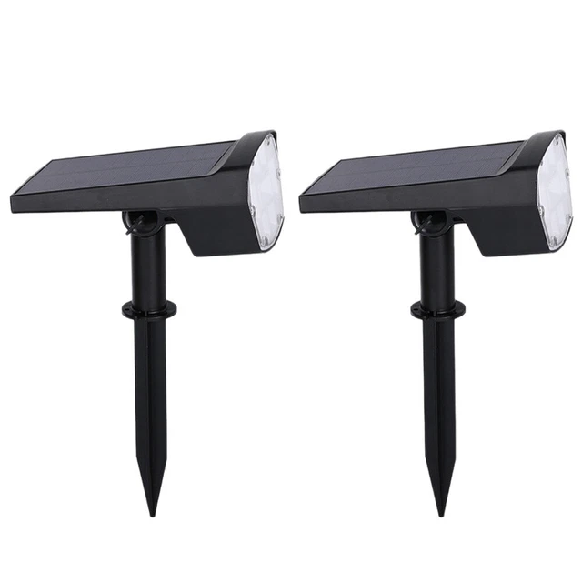 2 faros solares luces de jardín exteriores