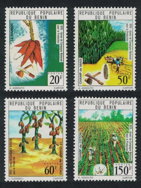 Benin Agriculture National Products Campaign Year 1976 MNH SG#628-631 MI#64-67