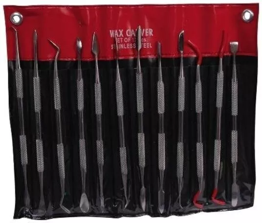 Qualité Premium Stainless Steel Wax Carviers Outils Double Embout (Set 12 Pcs) 2