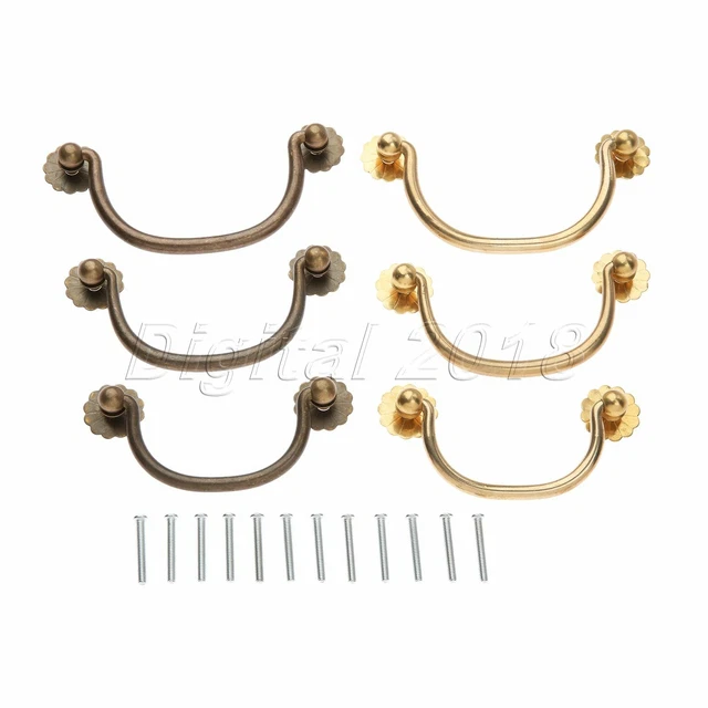 Bronze Brass Pull Handles Cabinet Drawer Door Cupboard Closet Wardrobe Antique