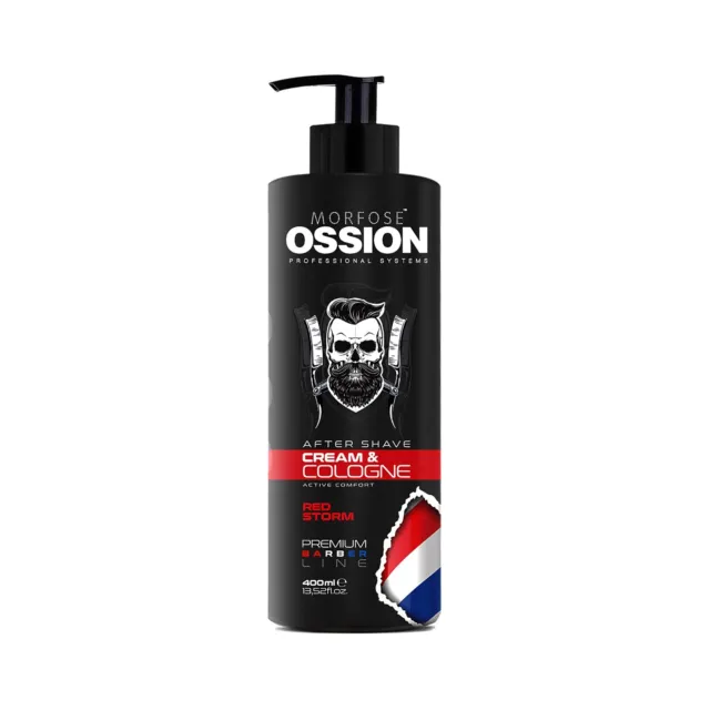 Morfose Ossion Aftershave Cream Cologne Red Storm 400ml Cooling Soothing Krem
