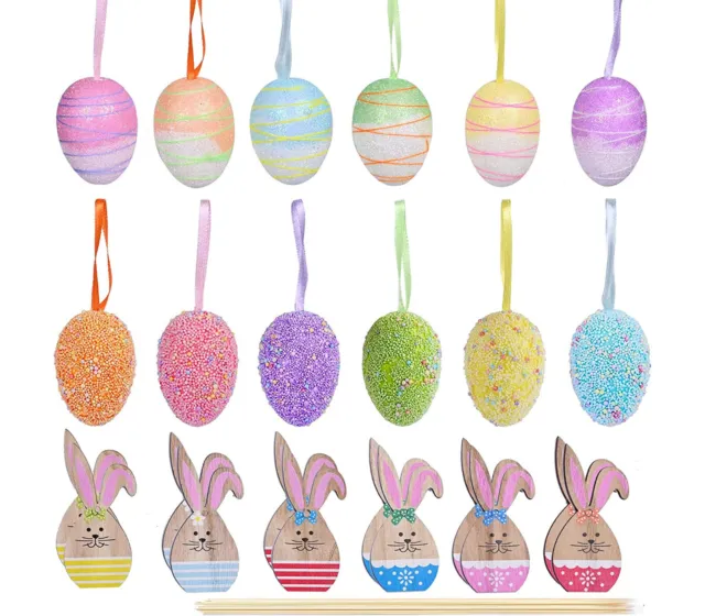 Uova Di Pasqua Decorazioni Da Appendere Ornamenti Pasquali Coniglietti Colorati