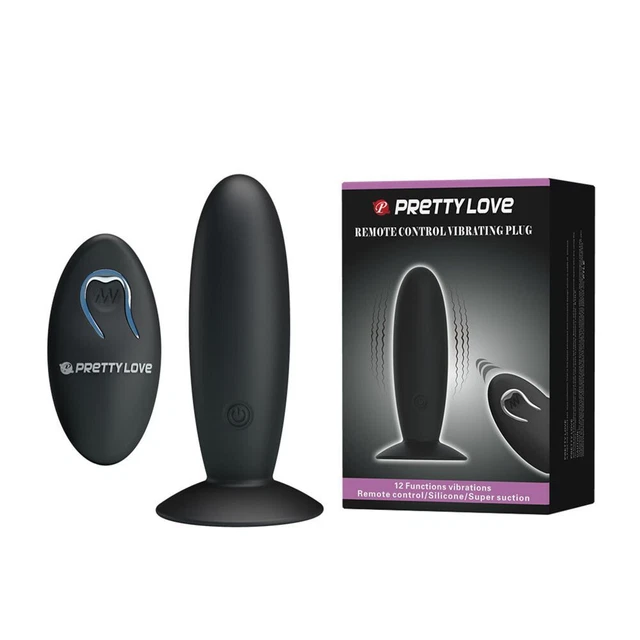 Stimolatore plug anale in silicone vibrante con telecomando wireless remote cont