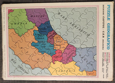 Bologna 1973 Piemonte & Val D'Aosta Capitol PUZZLE GEOGRAFICO Capitol C.E.B Ed 