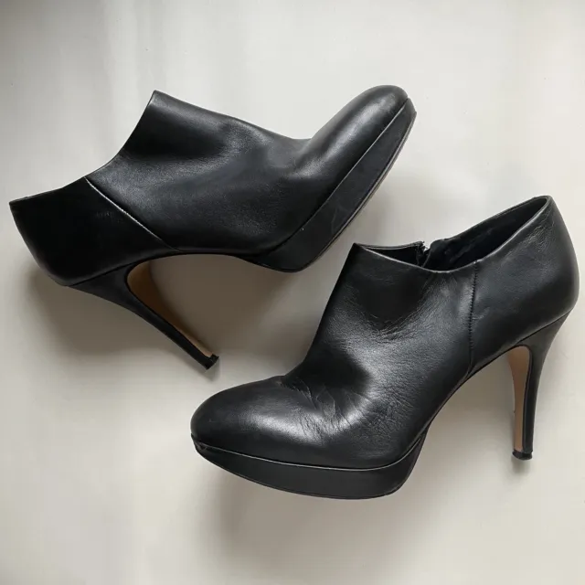 Vince Camuto Womens Elvin Black Suede Stiletto Heel Platform Booties Size 10M