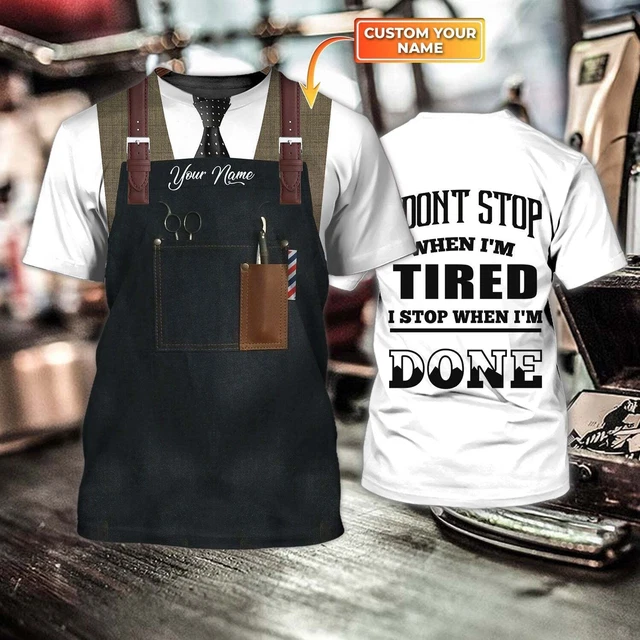Custom With Name 3D T Shirt For A Barber, Present To Barber Men, New Barber Gift