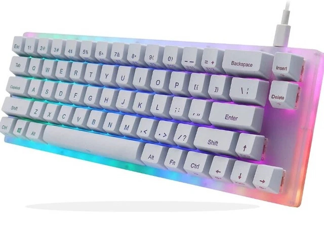 Womier K66 Red Switch Acrylic Glazed Backlit  Mechanical Keyboard NEW