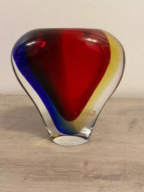Véritable Vase Artistique De Murano Forme Cœur 3 Couleurs Pour Fleurs 1kg /1