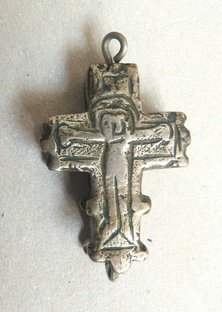 Croix Reliquaire Argent Massif 19e Siècle - Pendentif Crucifix Ancien - Occasion Collection