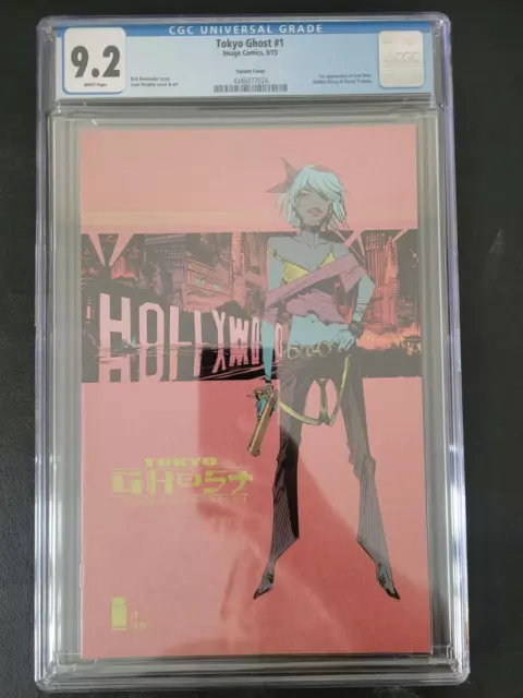 Tokyo Ghost #1 Cgc 9.2 Graded 2015 Image Comics Variant Cover! Rick Remender
